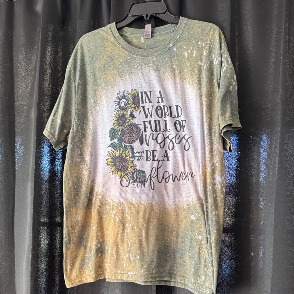 Green and Yellow Graphic Tee